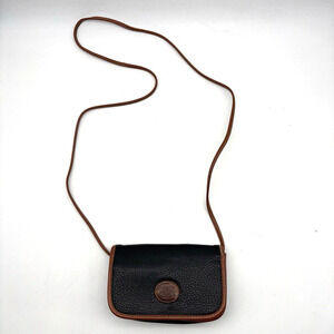 Vintage Michael Stevens International Black Pebbled Leather Mini Crossbody Purse
